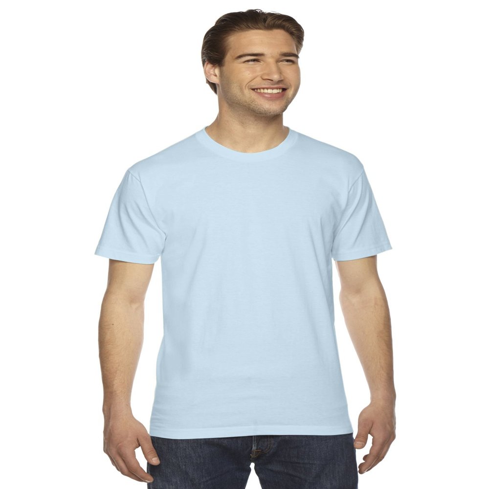 American Apparel Men Fine Jersey Crewneck T-Shirt Size 3XL Light Blue