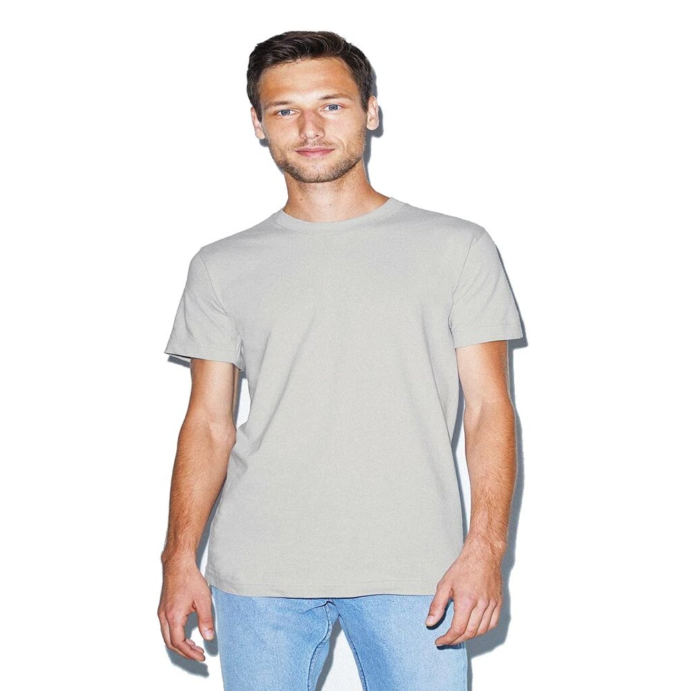 American Apparel Men Fine Jersey Crewneck T-Shirt Size XL New Silver