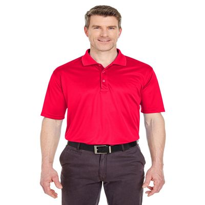 UltraClub Men's Cool & Dry Sport Polo M RED