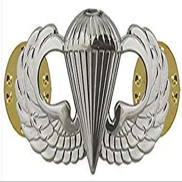 Badges And Collar Devices Army Basic Parachutist Badge Mirrored Finish - Regulation