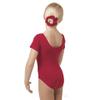 EUROTARD 1043 Girls Short Sleeve Leotard with Cotton (Red, Intermediate) view 1