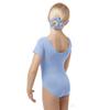 EUROTARD 1043 Girls Short Sleeve Leotard with Cotton (Lt. Blue, Large) view 1