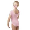 EUROTARD 1043 Girls Short Sleeve Leotard with Cotton (Pink, Intermediate) view 1