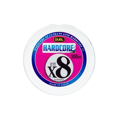 Duel Hardcore X8 PE Fishing Line, Fishing Line, Fishing Gear, High Strength, High Sensitivity, No. 2.5, 328.1 yd (300 m), Marking System, 32.8 ft (10 m) x 5 Colors