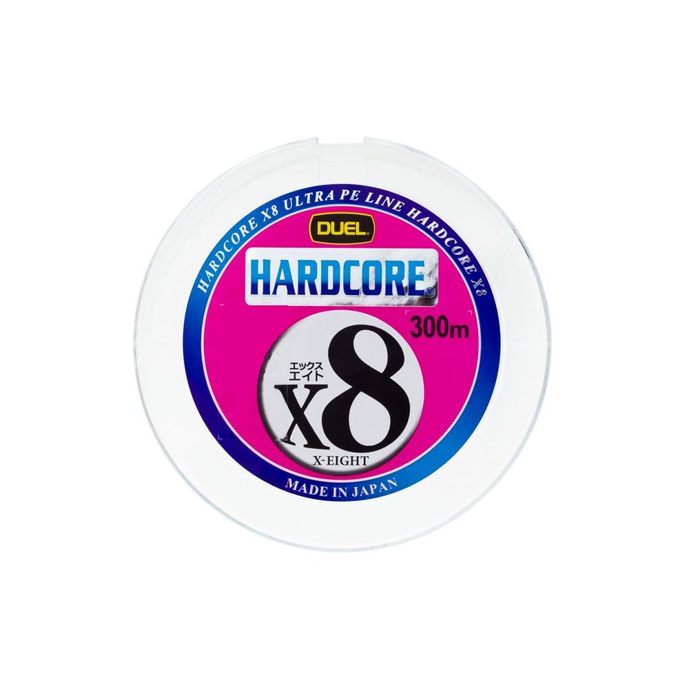 Duel Hardcore X8 PE Fishing Line, Fishing Line, Fishing Gear, High Strength, High Sensitivity, No. 2.5, 328.1 yd (300 m), Marking System, 32.8 ft (10 m) x 5 Colors