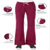 Maevn Women's Multi-Pocket Flare Pants(Crimson, X-Small) view 3