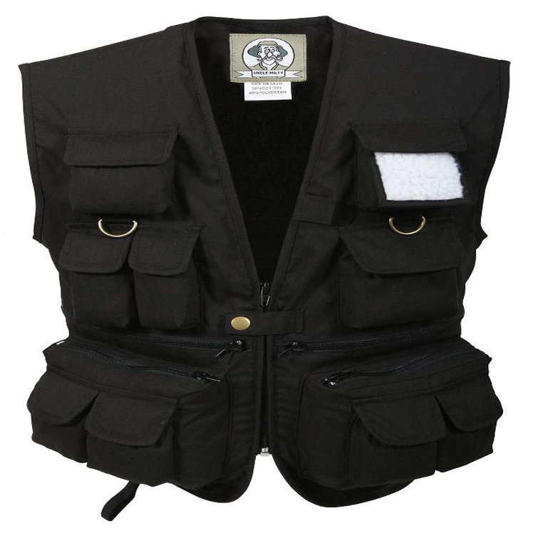 Rothco Kids Uncle Milty Vest, Black, X-Large
