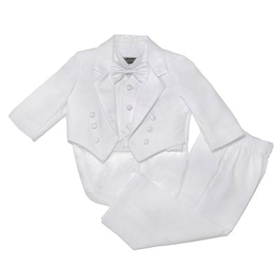 Nancy August Classic Baby Boy to Teen Formal Tuxedo with Tail in White-White-M