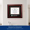 Campus Images California State University, Sacramento Diploma Frame 8.5 x 11  Satin Mahogany with Printed CSUN Logo  Black & Bronze Mats  Official Graduation Certificate Display view 2