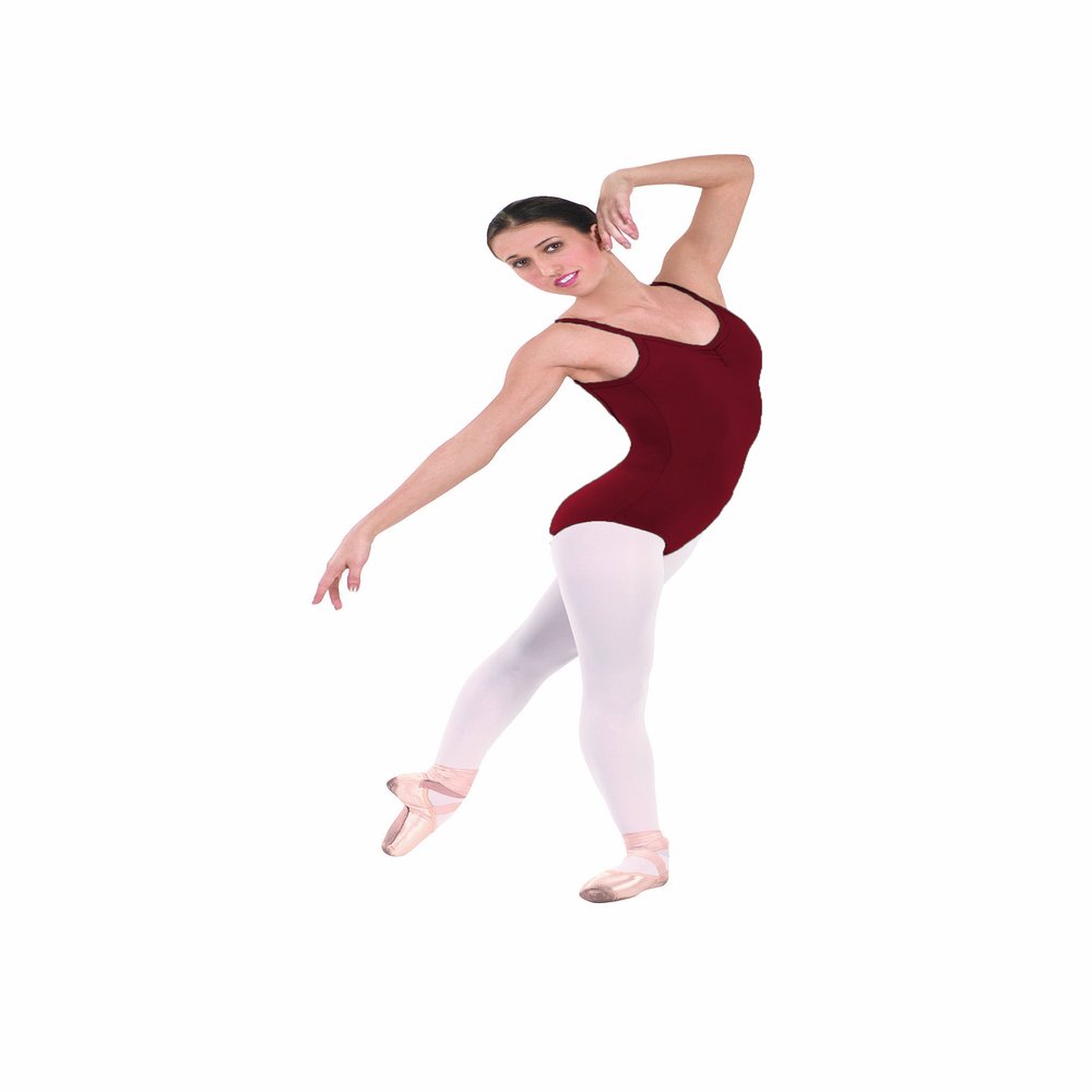 EUROTARD 10527 Womens Pinch Front Camisole Leotard (Burgundy,Large)