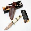 Lastworld 9" Skinner Knife Bone Handle Hunting Knife with Hook Sharp view 1