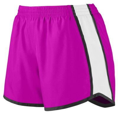 Augusta Sportswear Girls Pulse Team Short - Power Pink/White/Black - L