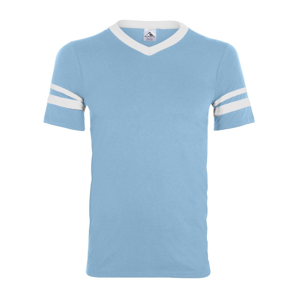 Augusta Sportswear Augusta Sleeve Stripe Jersey, Light Blue/White, Large