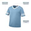 Augusta Sportswear Augusta Sleeve Stripe Jersey, Light Blue/White, Large view 4