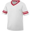 Augusta Sportswear Sleeve Stripe Jersey - Youth - White/RED - M