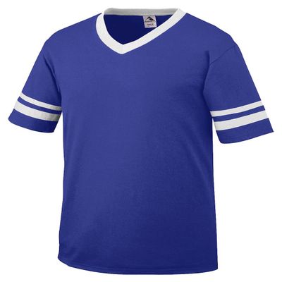 Augusta Sportswear Sleeve stripe jersey - youth - PURPLE/WHITE - M