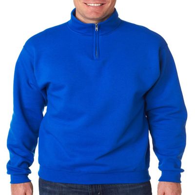 50/50 Blend Quarter-Zip Cadet Collar Sweatshirt by Jerzees