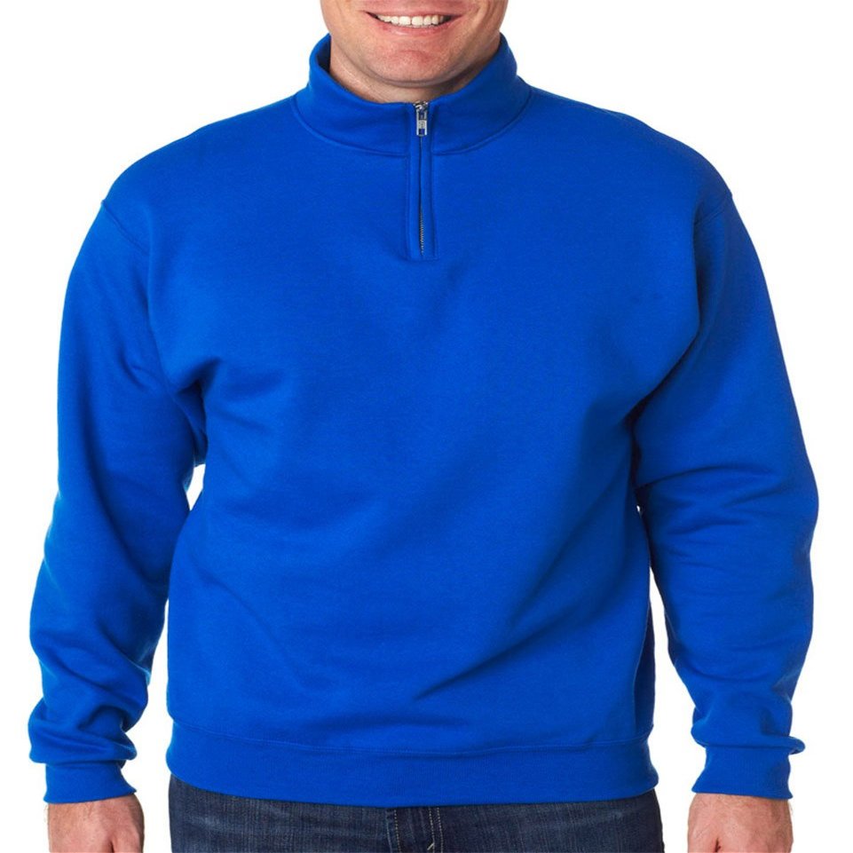 50/50 Blend Quarter-Zip Cadet Collar Sweatshirt by Jerzees