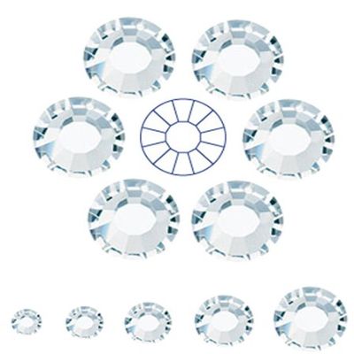 144pcs ss12 (3mm) Clear Crystal, Preciosa MC Chaton Roses VIVA12 (No HotFix Viva 12ss Flatback Rhinestones)