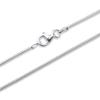 1mm thick solid sterling silver 925 Italian round SNAKE chain necklace chocker bracelet anklet with lobster claw clasp - 15, 20, 25, 30, 35, 40, 45, 50, 55, 60, 65, 70, 75, 80, 85, 90, 95, 100cm view 2