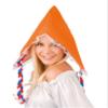 Boland 20599 Adult Hat with Hair  White/Orange, One Size view 1