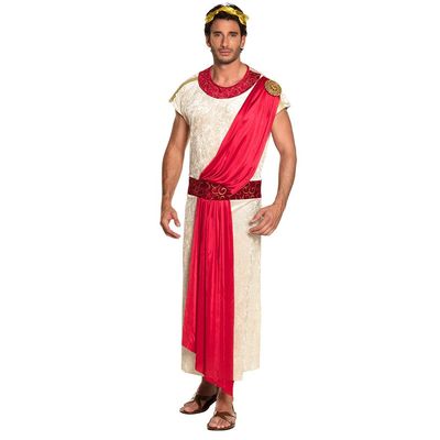 Boland 10103365 87760 Roman Emperor Deluxe Adult Costume, Red/White, L (54/56), Unisex