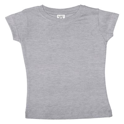 3316 Rabbit Skins Rabbit Skins Toddler Girls' Fine Cotton Jersey Longer Length T-Shirt - Heather (93/7) - 4T