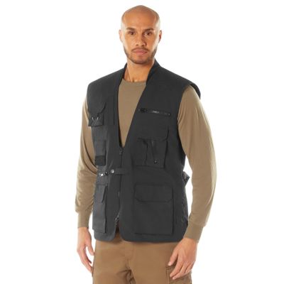 Rothco Conceal-Ops Plainclothes Vest EDC Everyday Carry Travel Utility for Men, Black, L
