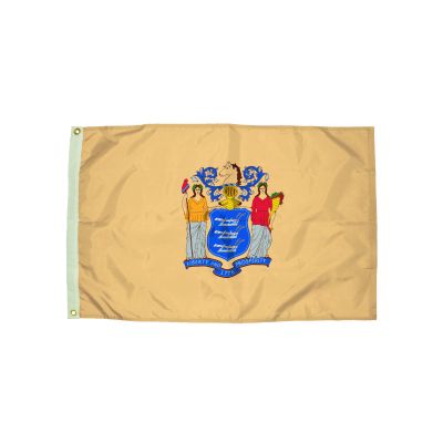 Independence Flag Nylon New Jersey Flag, 3 x 5'