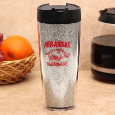 NORTHWEST The Company NCAA Arkansas Razorbacks Glitter Travel Tumbler, 20-Ounce