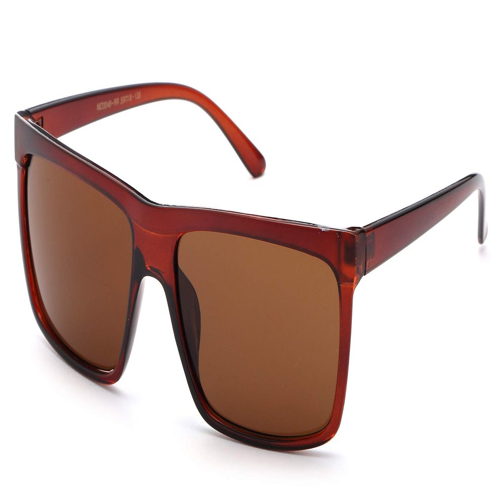 Kyra Fashion Squared Sleek Simple Sunglasses in Brown