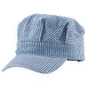Striped Light Blue Vintage Engineer Train Cap Adult view 1