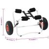 vidaXL Kayak Cart, Kayak Cart, Canoe Carrier, Surf view 2