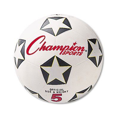 Rubber Sports Ball, For Soccer, No. 5, White/Black