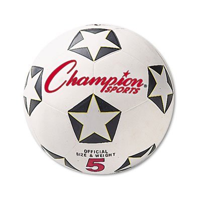 Rubber Sports Ball, For Soccer, No. 5, White/Black