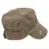Distressed Washed Cotton Cadet Army Cap Olive One Size view 3