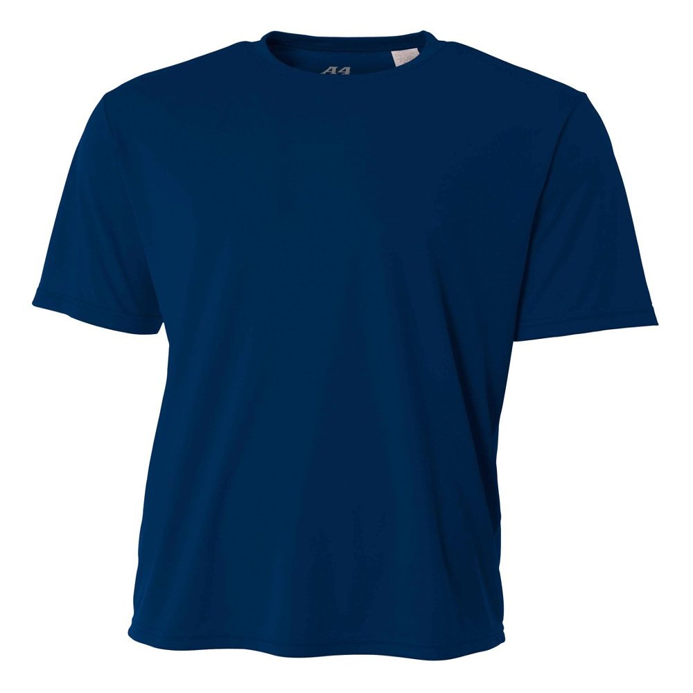 A4 Mens Cooling Performance Crew, Small, Navy