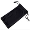 Calabria Microfiber Drawstring Eyeglass Pouch Black Micro-Fiber Glasses Bag Sunglass Holder Use as Cleaning Cloth for Lenses view 1