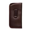 Calabria Slip-In Eyeglasses Case [Brown/Pack of 1] Faux Leather Sunglasses Pouch for Travel, Commute | Soft Glasses Holder | Clip-On for Easy Slide, Belt, Pocket Attachment | Eyeglasses Cases view 1