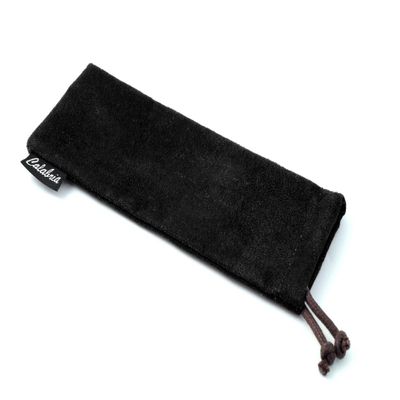 Chamois SMALL Drawsting Eyeglass Case in Black C-346