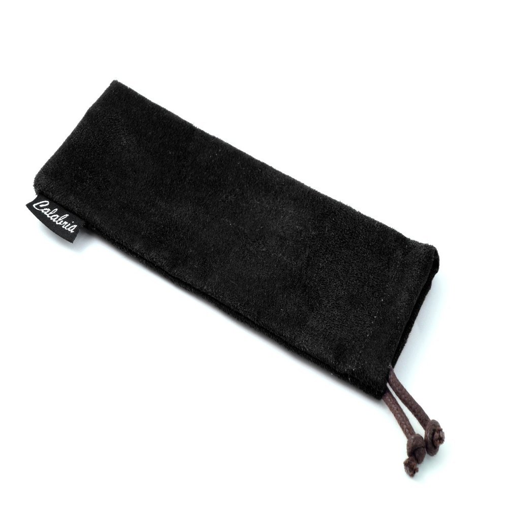 Chamois SMALL Drawsting Eyeglass Case in Black C-346
