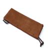 Calabria C-347 Soft Drawstring Eyeglass Pouch Brown Chamois Men Women Cloth Glasses Bag Sunglass Holder Screen Lens Cleaning view 1