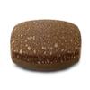 Designer Hard Eyeglass Case in Tan w/Glitter Fabric Top Solid Color Bottom view 1
