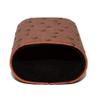 Calabria Desktop Eye Glasses Holder Soft Lining Weighted Base Brown Mens Womens Eyeglasses Stand Case Nightstands PU Leather view 3