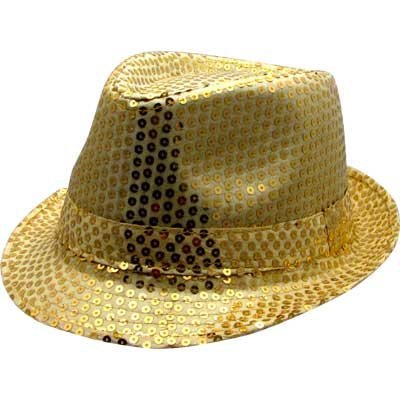 Gift House Gold Sequin Fedora