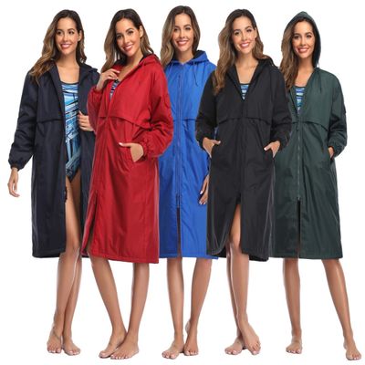 Adoretex Unisex Swim Parka Water Resistant Warm Coat Water Sports Swim Parka for Adults & Kids-PK006-Navy-YM