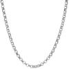 2mm thick solid sterling silver 925 Italian BELCHER rolo cable round link marine chain necklace chocker bracelet anklet - 15, 20, 25, 30, 35, 40, 45, 50, 55, 60, 65, 70, 75, 80, 85, 90, 95, 100cm view 2