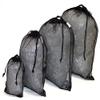 solo-tourist() Luggage Large Mesh Drawstring Bag, Black, One Size view 4
