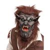 Fun World Men's Brown Werewolf Latex Mask Adult Costume, Brown, Adult Size view 1