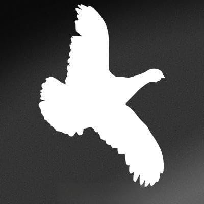 Express Yourself Flushed Partridge (White - Image Facing as Shown - Large) Decal Sticker - Upland Game Bird Collection